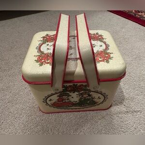 Collectible Vintage Holiday Tin, Lunch Box Style